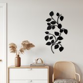 Wanddecoratie | Tak / Branch| Metal - Wall Art | Muurdecoratie | Woonkamer |Zwart| 25x46cm