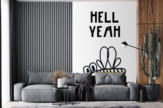 Illustration pour enfants avec la citation `` Hell yeah '' et une à 200x300 cm