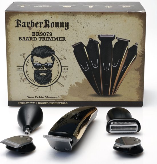 dictator hypotheek Assert BarberRonny 5 in 1 Baardtrimmer voor Mannen - Trimmer - Bodygroomer -  Multigroomer | bol.com