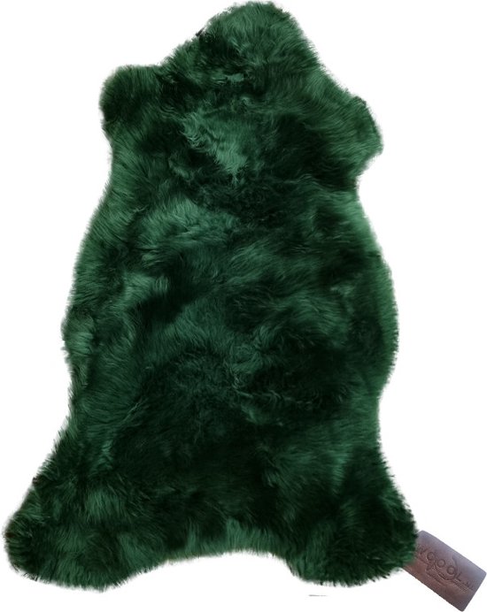 WOOOL Schapenvacht - Groen Australisch XL (115cm) 100% ECO - Kortharig - Heerlijk Zacht Schapenvel