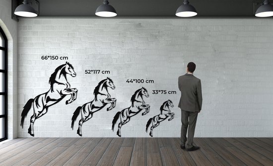 Décoration murale | Cheval / Horse | Métal - Art mural | Décoration murale | Salle de séjour |Bronze| 43x101cm