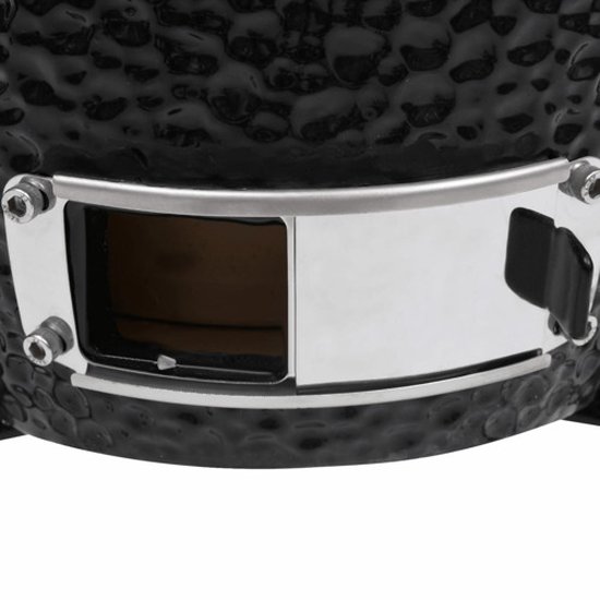 vidaXL Kamado barbecue 2-in-1 56 cm keramiek zwart van VidaXL — afbeelding 2