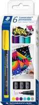 STAEDTLER Lumocolor permanent pen F 318 - Etui met 6 kleuren