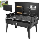 Lynnz® Draagbare tafel BBQ inclusief barbecue accesoires - voor op balkon of camping - houtskool barbecue -  tafelbarbecue - barbeque - mini bbq - grill