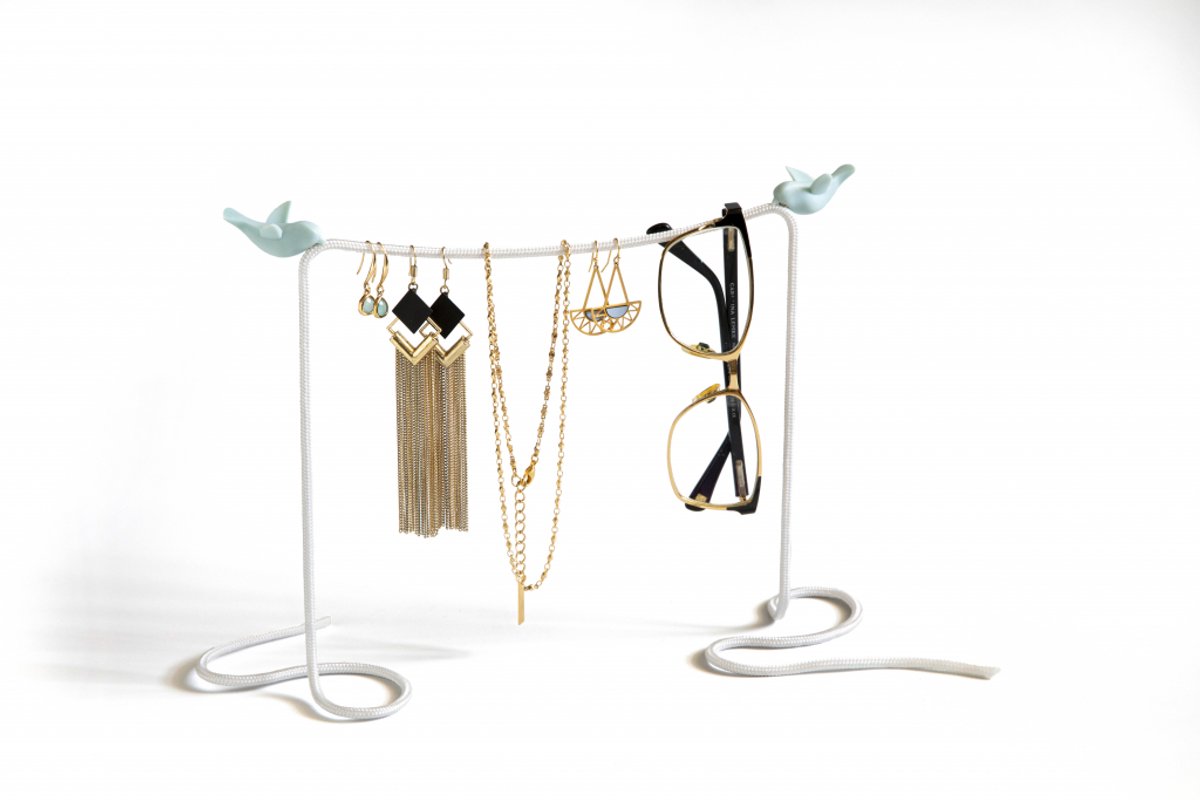 Peleg Design - Sieradenstandaard - Juwelenhouder Wing Bling - Sieraden Organizer - Houder voor Horloges/Armbanden/Kettingen - Sieradenrek - Wit