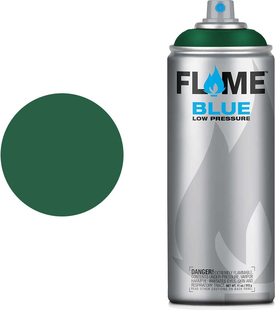Molotow Flame Blue Spray Paint Spuitbus verf Synthetisch Lage druk Matte afwerking 400 ml turquoise dark