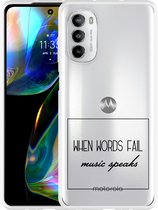 Motorola Moto G82 Hoesje Music Speaks - Designed by Cazy