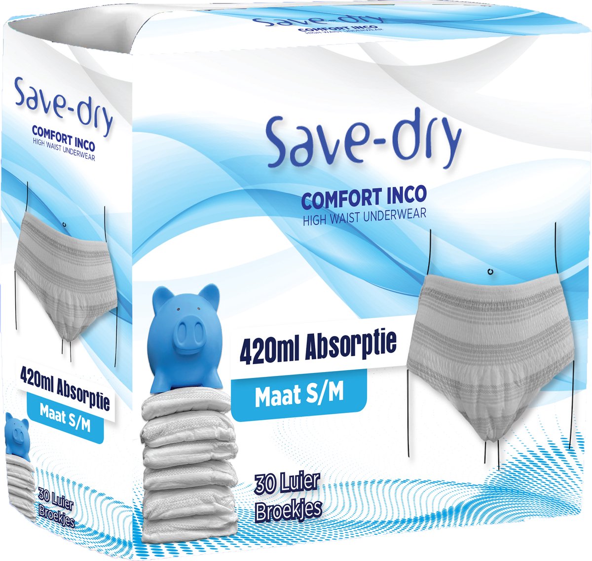 30 Incontinentie luiers Save-Dry | Unisex | Small | Incontinentie broekjes | Incontinentiemateriaal | Mannen | Vrouwen | Volwassenen | Adult diaper | Incontinence pants - Save-Dry