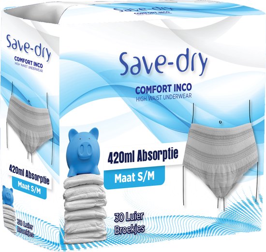 30 Incontinentie luiers Save-Dry | Unisex | Small | Incontinentie broekjes | Incontinentiemateriaal | Mannen | Vrouwen | Volwassenen | Adult diaper | Incontinence pants - Save-Dry