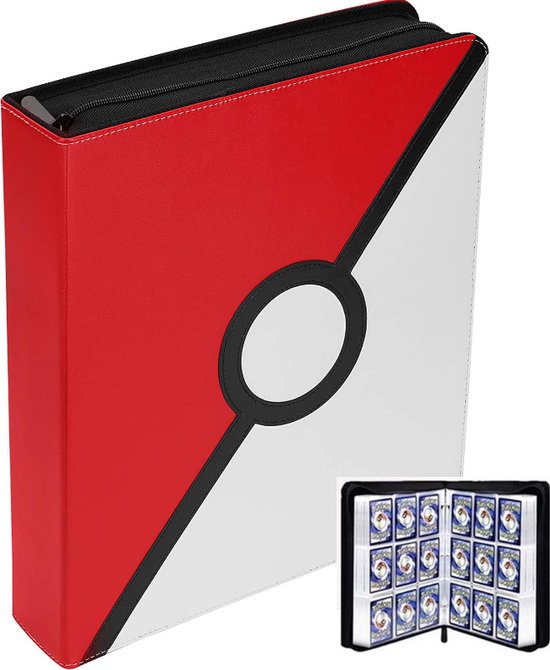 Afbeelding van het spel Premium Verzamelmap Geschikt voor Pokémon - 900 Kaarten - 50 Pagina's - 9 Pocket - A4 Formaat - Binder - MEGA CAPACITEIT