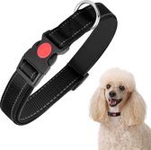Nobleza Hondenhalsband - Verstelbaar - 25 tot 40 cm - Honden halsband - Zwart - S