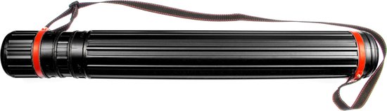 Foto: Kangaro tekenkoker zwart 8cm uitschuifbaar 64 cm 108 cm schouderband k 830201