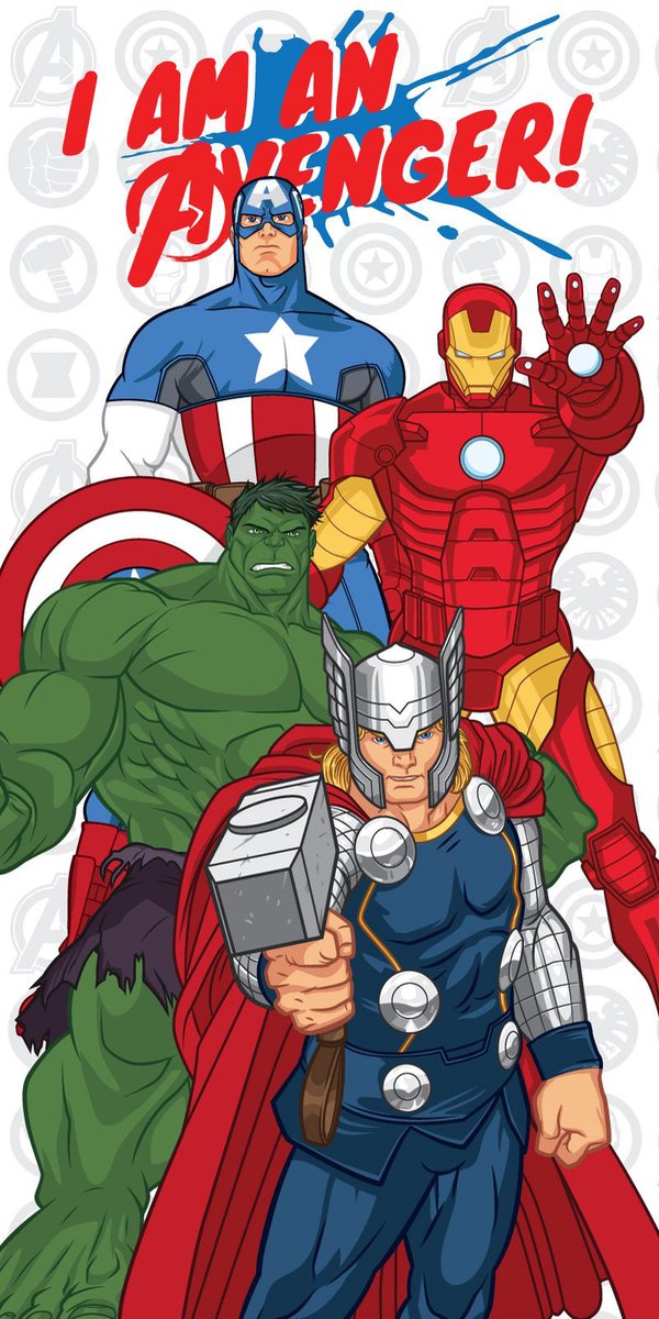 Marvel Avengers Strandlaken True Heroes - 70 x 140 cm - Katoen