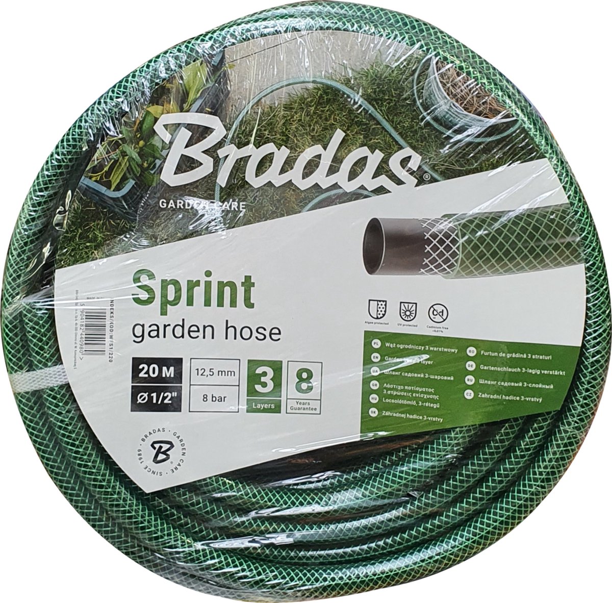 Slang SPRINT Bradas 1/2 inch / 20m groen