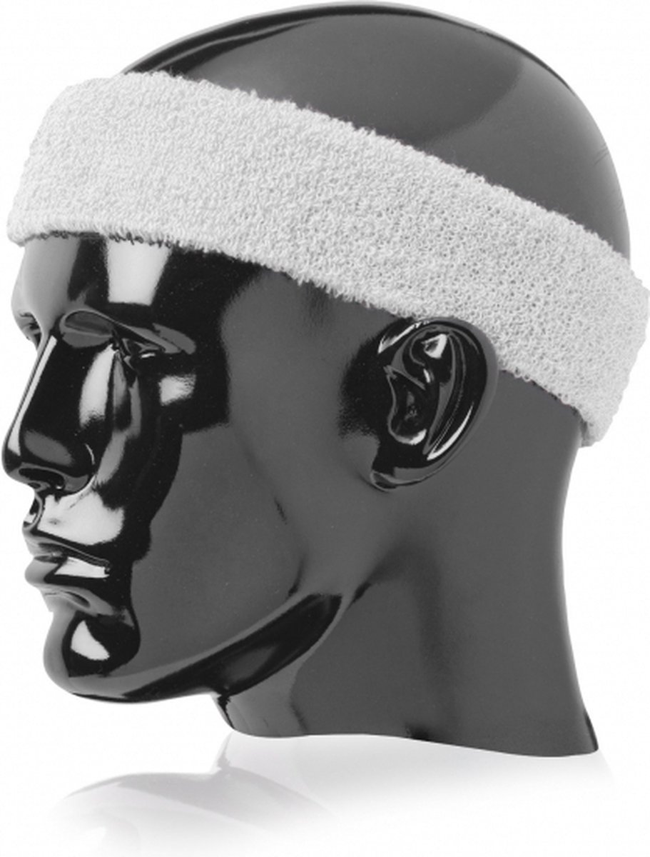 TCK - Sporthoofdband - Multisport - Pro - Sports Headband - Volwassenen - Wit - One Size
