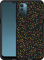 Nokia G11/G21 Hoesje Zwart Happy Dots - Designed by Cazy