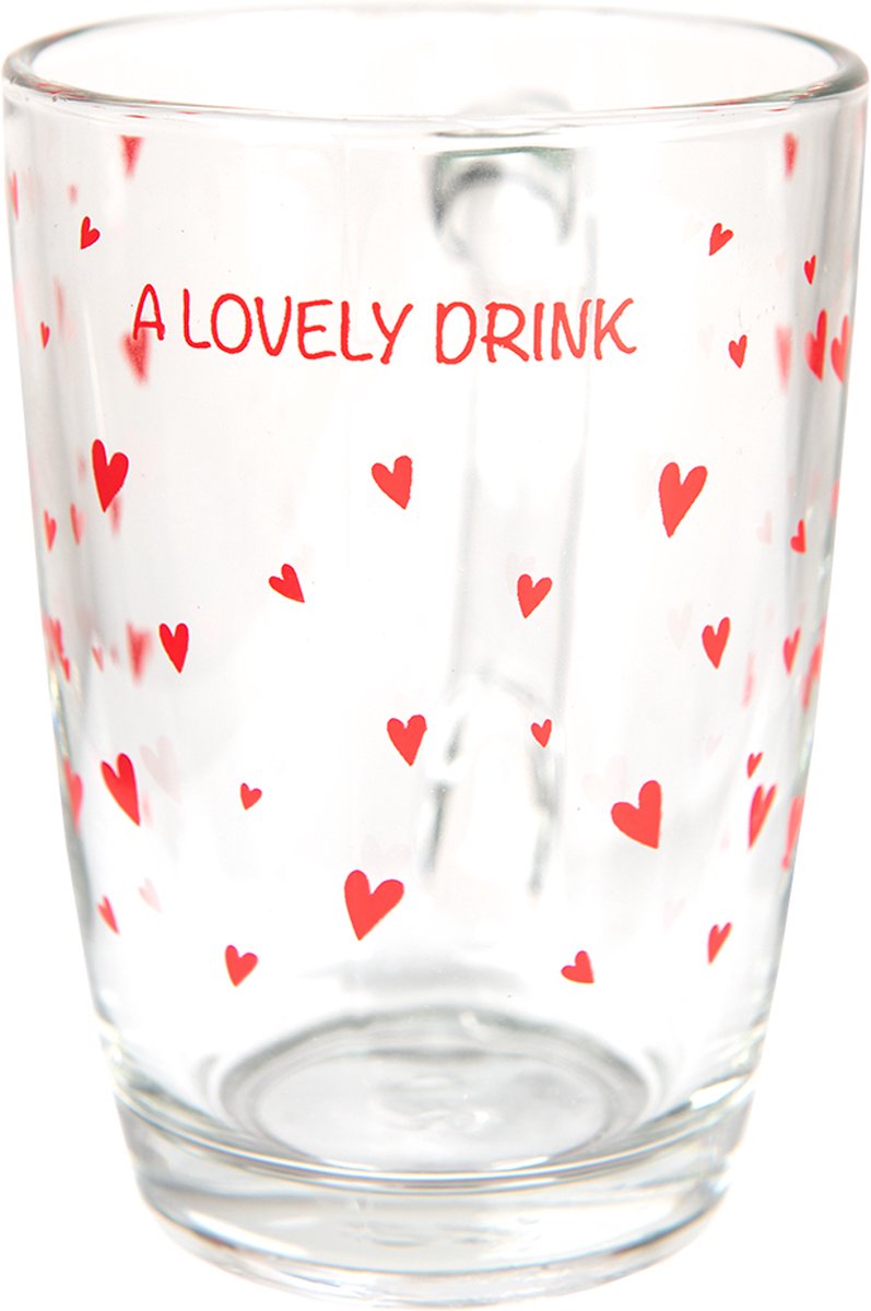 Clayre & Eef Theeglas 300 ml Glas Harten