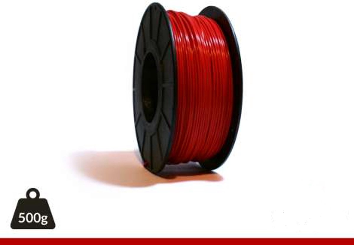 Rood - PLA filament - 500g - 1.75mm - 3D printer filament
