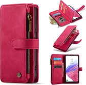 Apple iPhone 13 Pro Max Case Royal Fuchsia - Caseme Luxe Wallet Book Case with Zipper