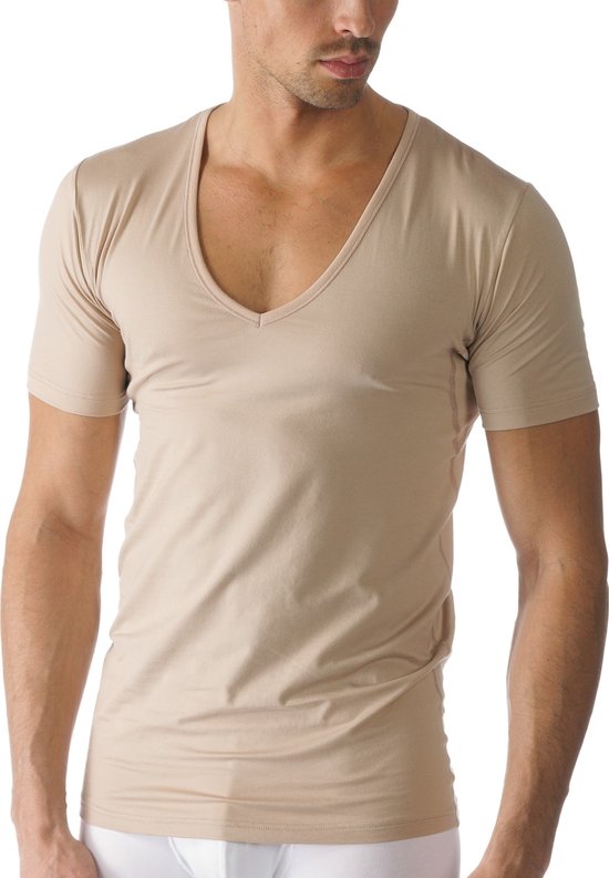 Mey Eronderhemd V-Hals Slim-Fit Dry Cotton 46098 - Heren - L - beige
