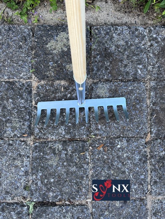 Synx Tools Tuinhark 10 Tanden verzinkt Hark - Harken - Bladharken - Bodembewerkers - Onkruidverwijderaar - Tuinartikelen - Compleet Incl. 150cm steel van Synx Tools — afbeelding 4