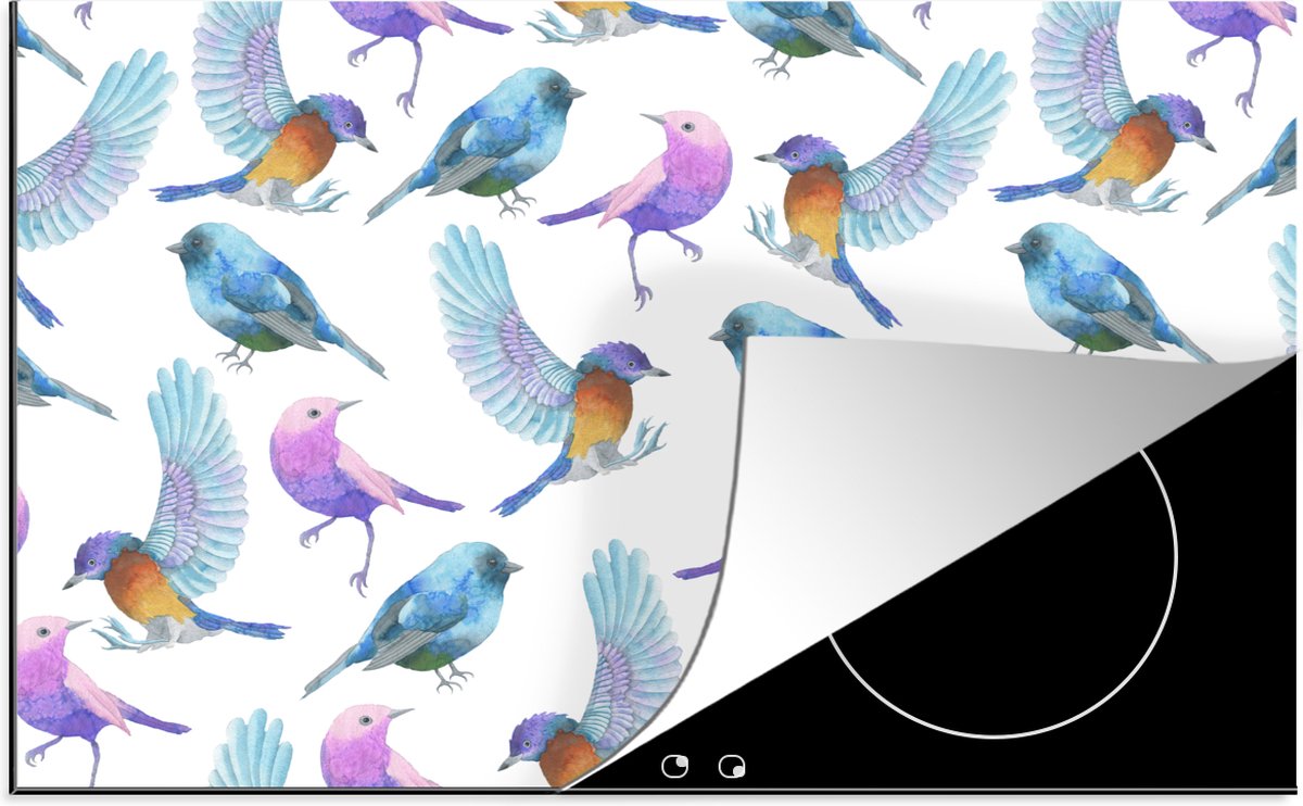 KitchenYeah® Inductie beschermer 81x52 cm - Design - Meisjes - Kinderen - Vogels - Kookplaataccessoires - Afdekplaat voor kookplaat - Inductiebeschermer - Inductiemat - Inductieplaat mat