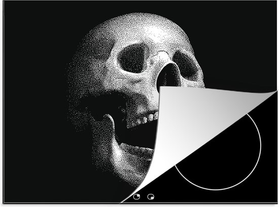 Inductie beschermer - Inductie Mat - Een zwart-wit tekening van een