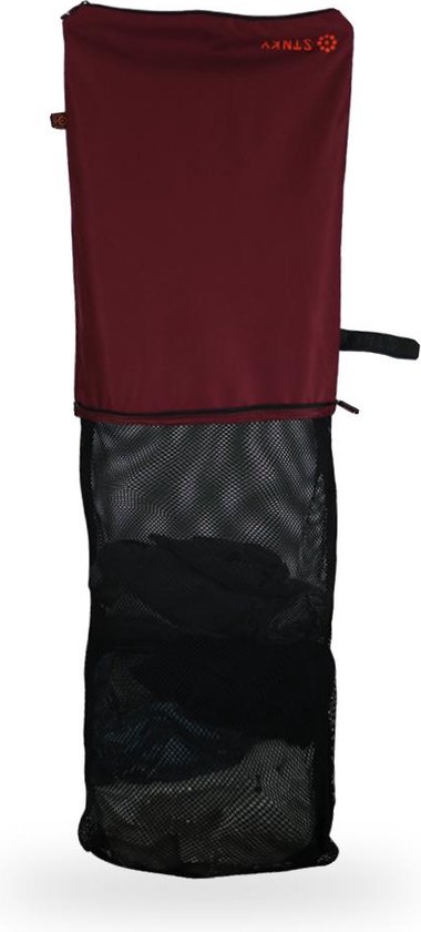 STNKY Pro edition - Wasbare sport, reis- en wastas - Bordeaux - 13 liter - Geurloos