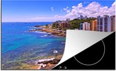 KitchenYeah® Inductie beschermer 81x52 cm - Salvador vanuit de Barra lighthouse in Brazilië - Kookplaataccessoires - Afdekplaat voor kookplaat - Inductiebeschermer - Inductiemat - Inductieplaat mat