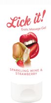 LICK IT Massage gel Sparkling Wine & Strawberry 50ml