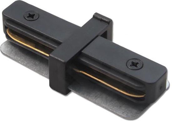 Foto: 1 fase rails i vorm interne connector koppelstuk zwart