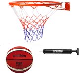 Basketbalring + Molten BG2000 FIBA basketbal + balpomp