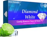 Diamond White - Teeth Whitening Strips - 28x Strips - Zonder Peroxide (0%) - Tandenbleekset – Mint