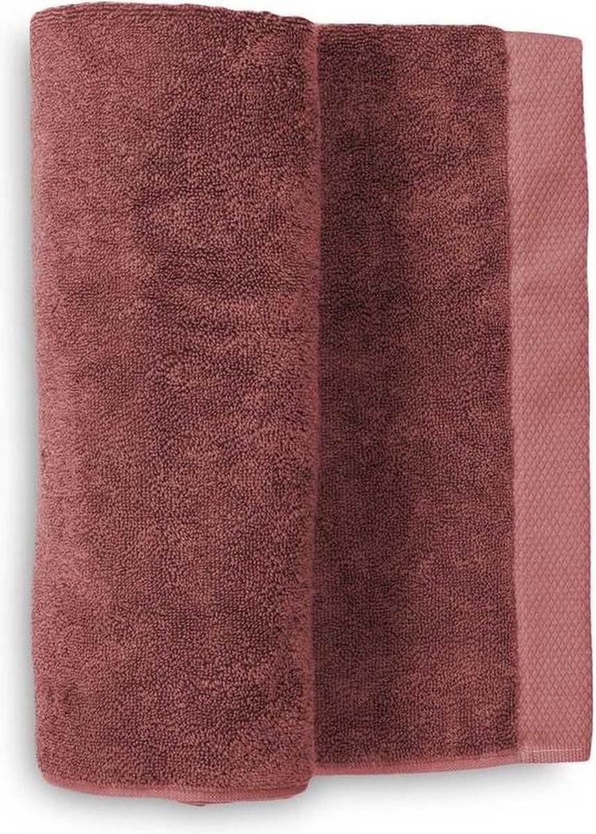 Heckett & Lane 3-pack katoen handdoeken rood - 50x100 - luxe uitstraling - huidvriendelijk en duurzaam