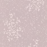 Bloemen behang Profhome 360822-GU vliesbehang licht gestructureerd met bloemen patroon mat roze zilver bruin 5,33 m2