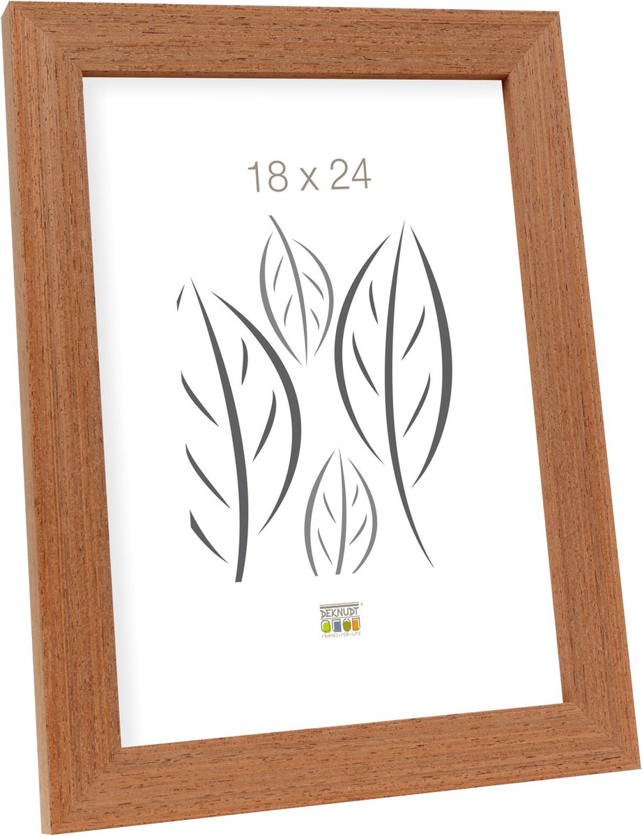 Deknudt Frames fotolijst S46BH4 - rood-bruine houtkleur - foto 18x24