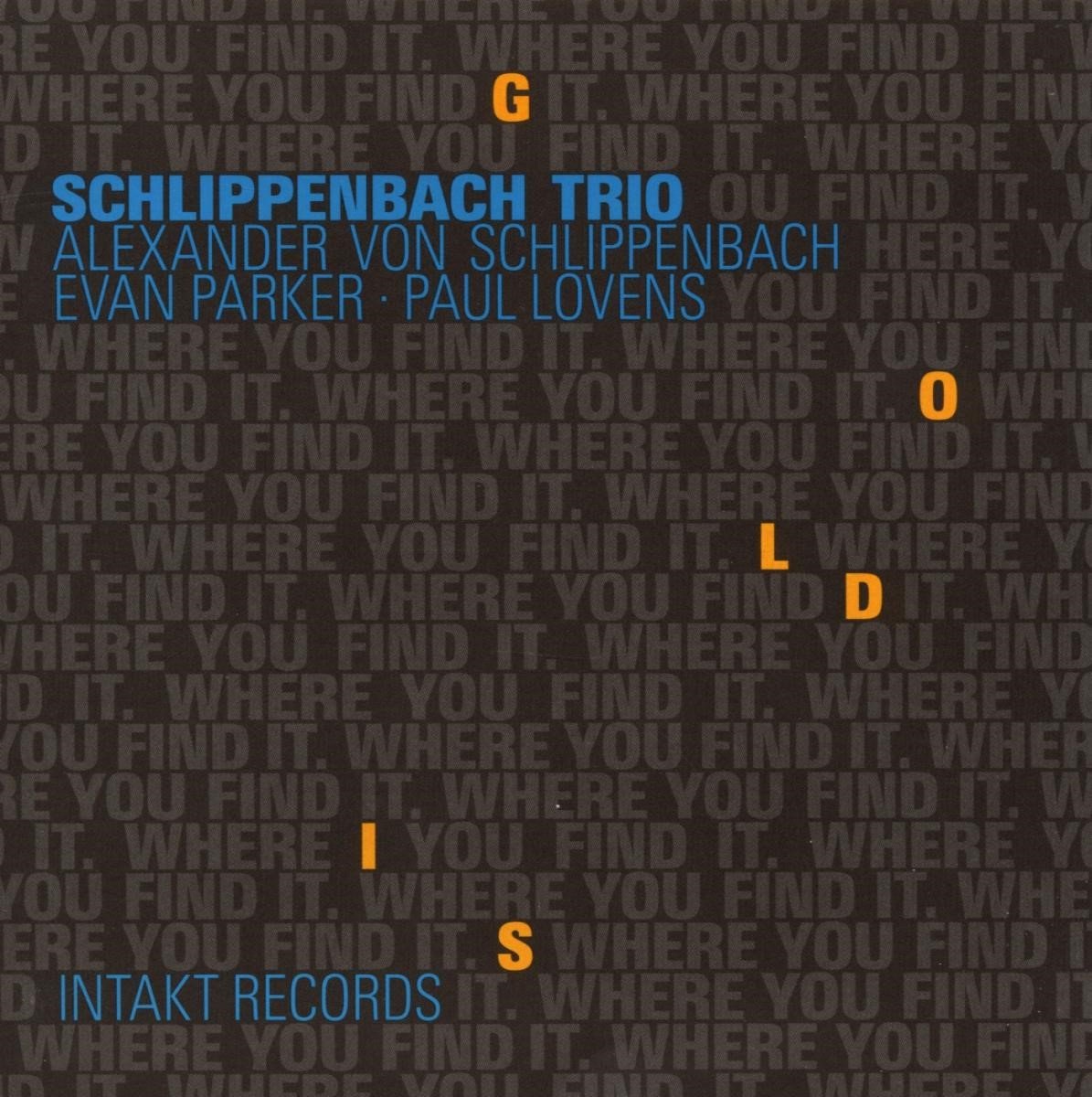Schlippenbach Trio - Gold Is Where You Find It (CD)