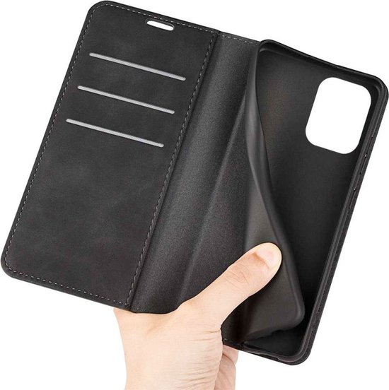 Bookcase hoesje Samsung Galaxy M53 - Just in Case - Zwart massif - Similicuir