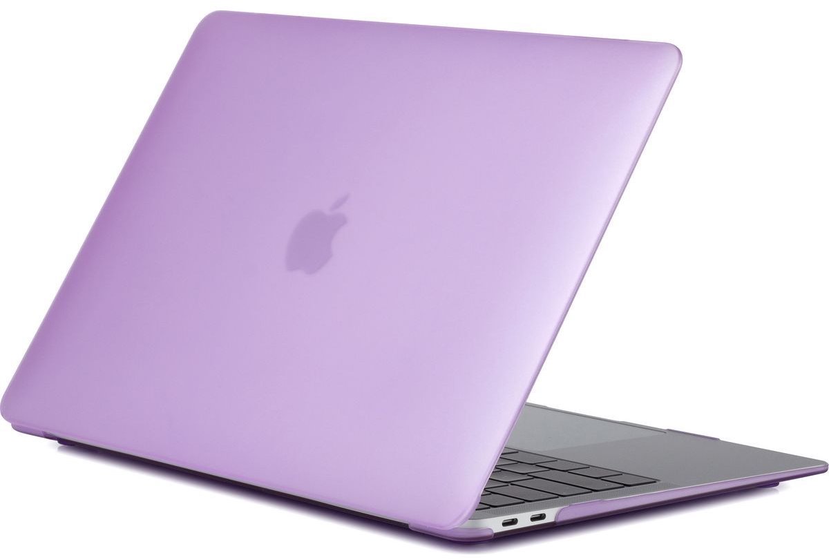 Mobigear Laptophoes geschikt voor Apple MacBook Air 13 Inch (2018-2020) Hoes Hardshell Laptopcover MacBook Case | Mobigear Matte - Paars - Model A1932 / A2179 / A2337