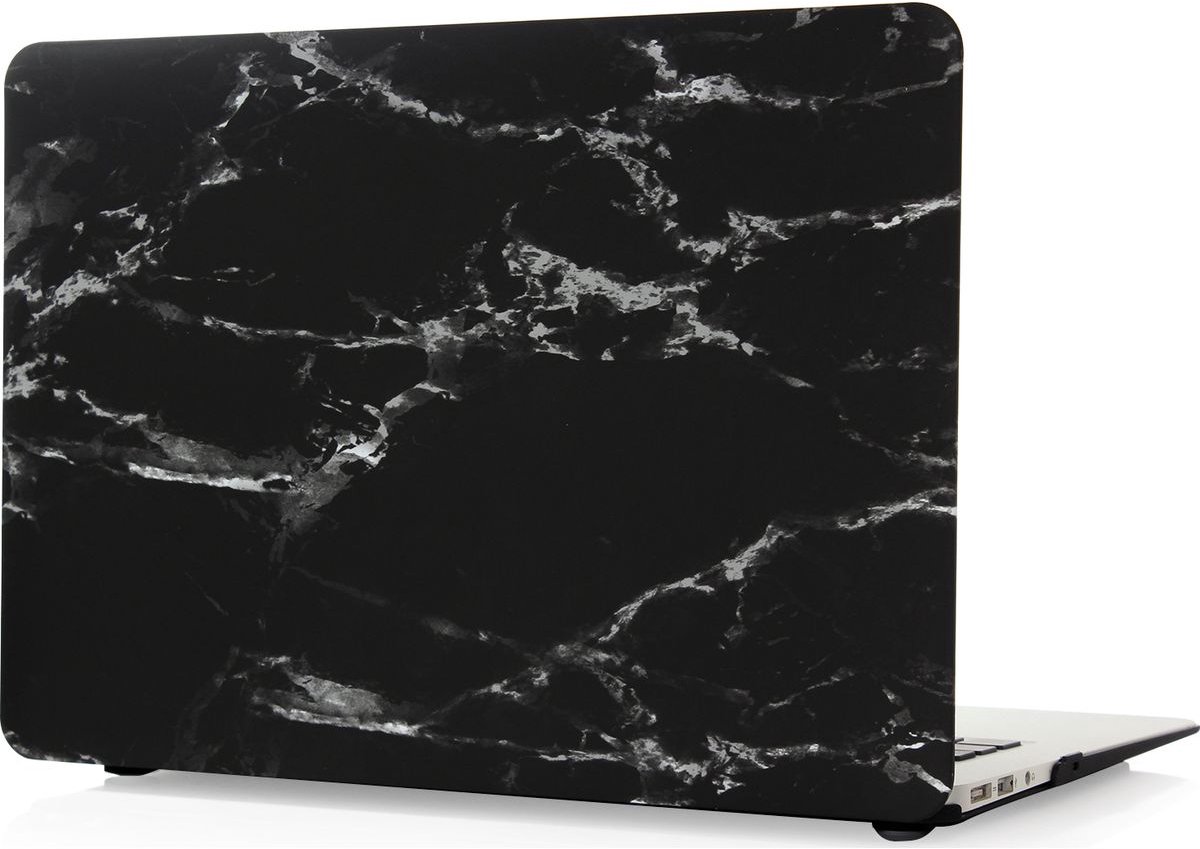 Mobigear Laptophoes geschikt voor Apple MacBook 12 Inch (2015-2017) Hoes Hardshell Laptopcover MacBook Case | Mobigear Marble - Zwart - Model A1534