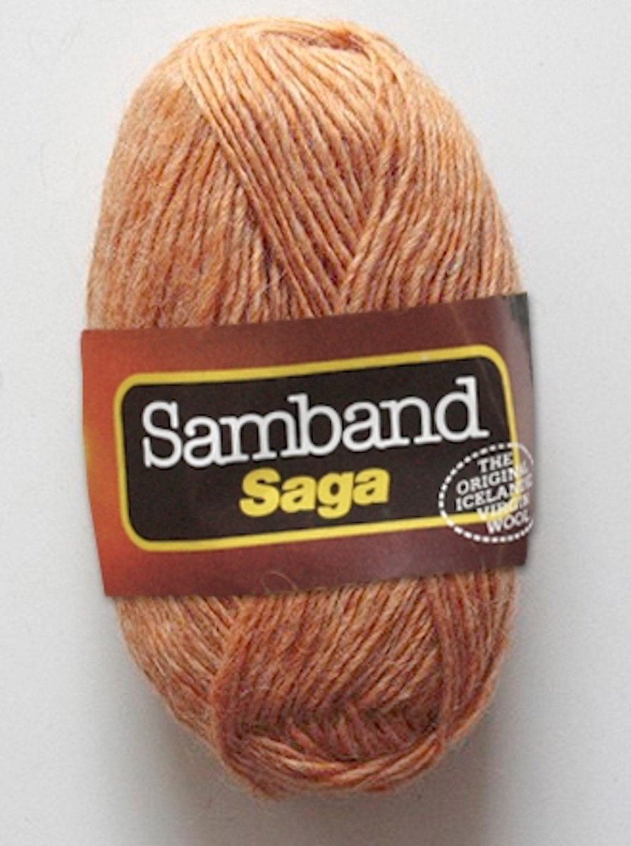 Ijslandse lopiwol Samband Saga - coral peach heather / kórall ferskja lyng