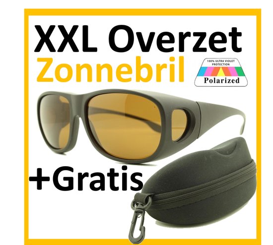 XXL Overzet zonnebril Heren/Dames - Inclusief brillen koker - extra groot -  Polorized... | bol.com
