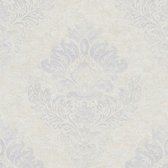 Barok behang Profhome 379015-GU vliesbehang licht gestructureerd in barok stijl mat wit zilver grijs 5,33 m2