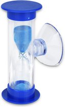 Douche Timer - Zandloper - 3 Minuten Klok - Waterbesparend - Showertimer - Incl. Zuignap - Blauw