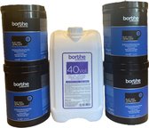 Borthe - Blondeer Pakket - Blondeerpoeder 4 kg - Blauw - Oxidatie 12% 5L - 40 Volume