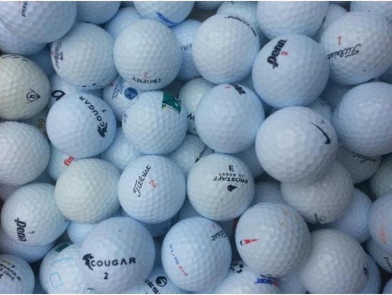 TLRGolf Golfballen gebruikt/lakeballs Mix wit AAAA klasse 100 stuks