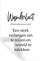 Stickers muraux - Film autocollant - Proverbes - Citations - Une forte envie de voyager - Esprit d'aventure - Voyage - 40x60 cm - Film adhésif - Stickers muraux Chambre d'enfant - Papier peint autocollant