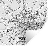 Stickers Stickers muraux - Plan d'étage - Carte - Plan de ville - France - Caen - 50x50 cm - Film adhésif