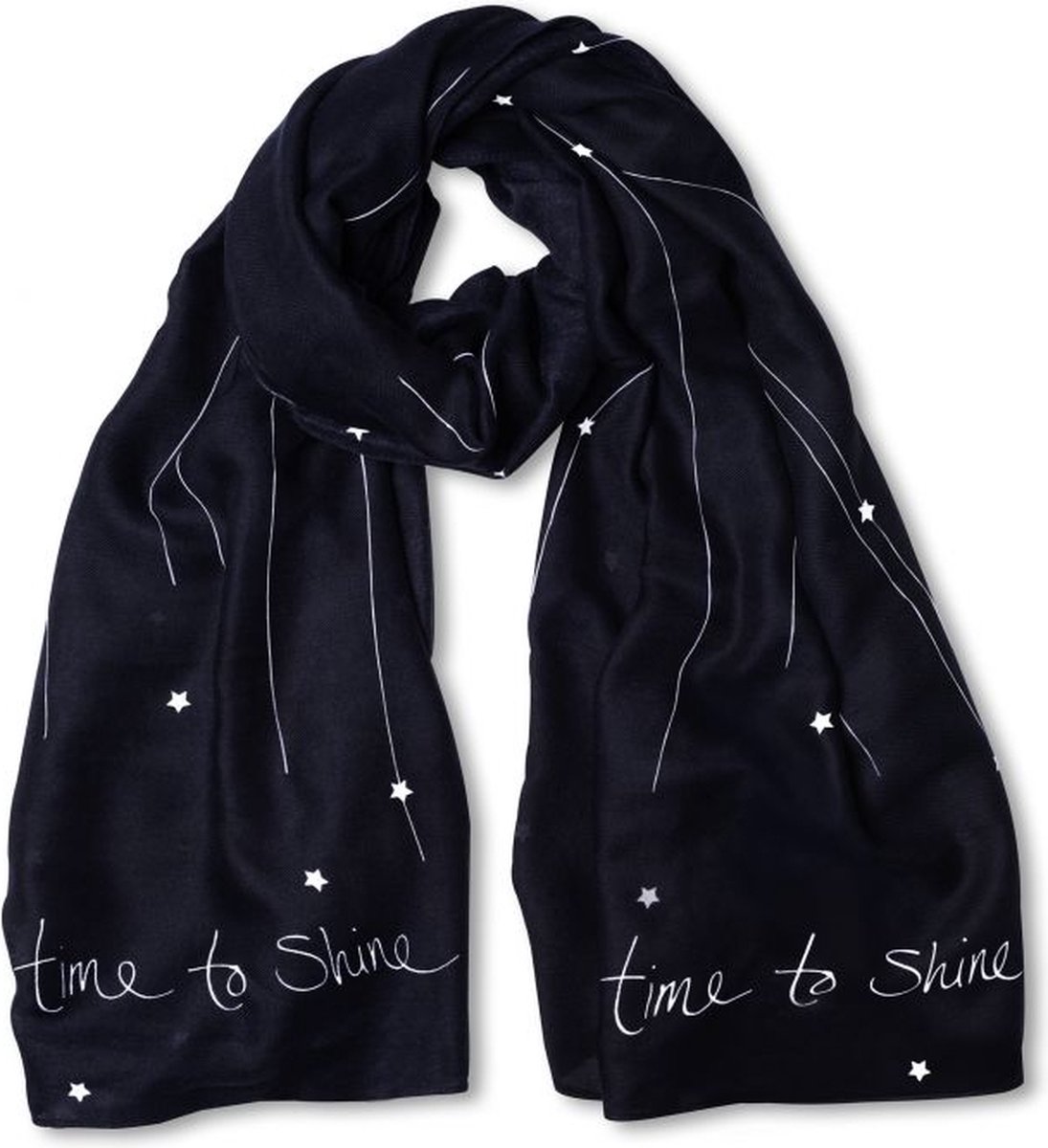 Katie Loxton Sjaal - Time to Shine - Navy - 184 cm X 86