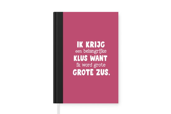 Notitieboek - Schrijfboek - Ik word grote grote zus - Quotes - Spreuken